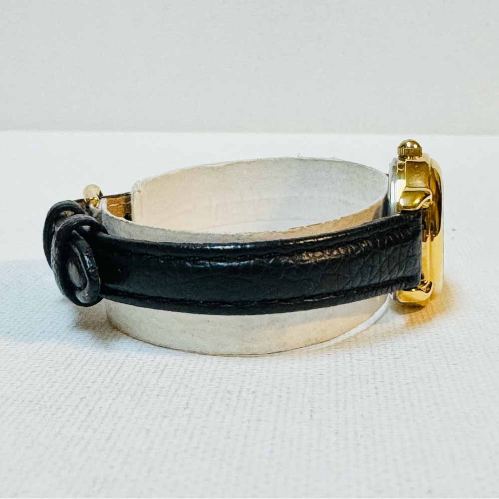 Avon Diamond Small Face Women's Watch Gold Black Dial Leather 2007 F313928-1/P - Picture 8 of 14